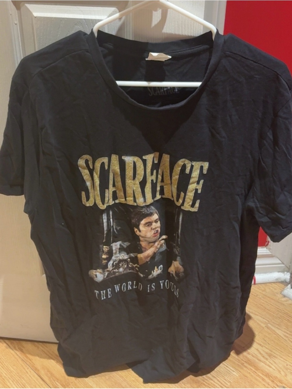 Scarface Graphic Tee - Black with Gold Print